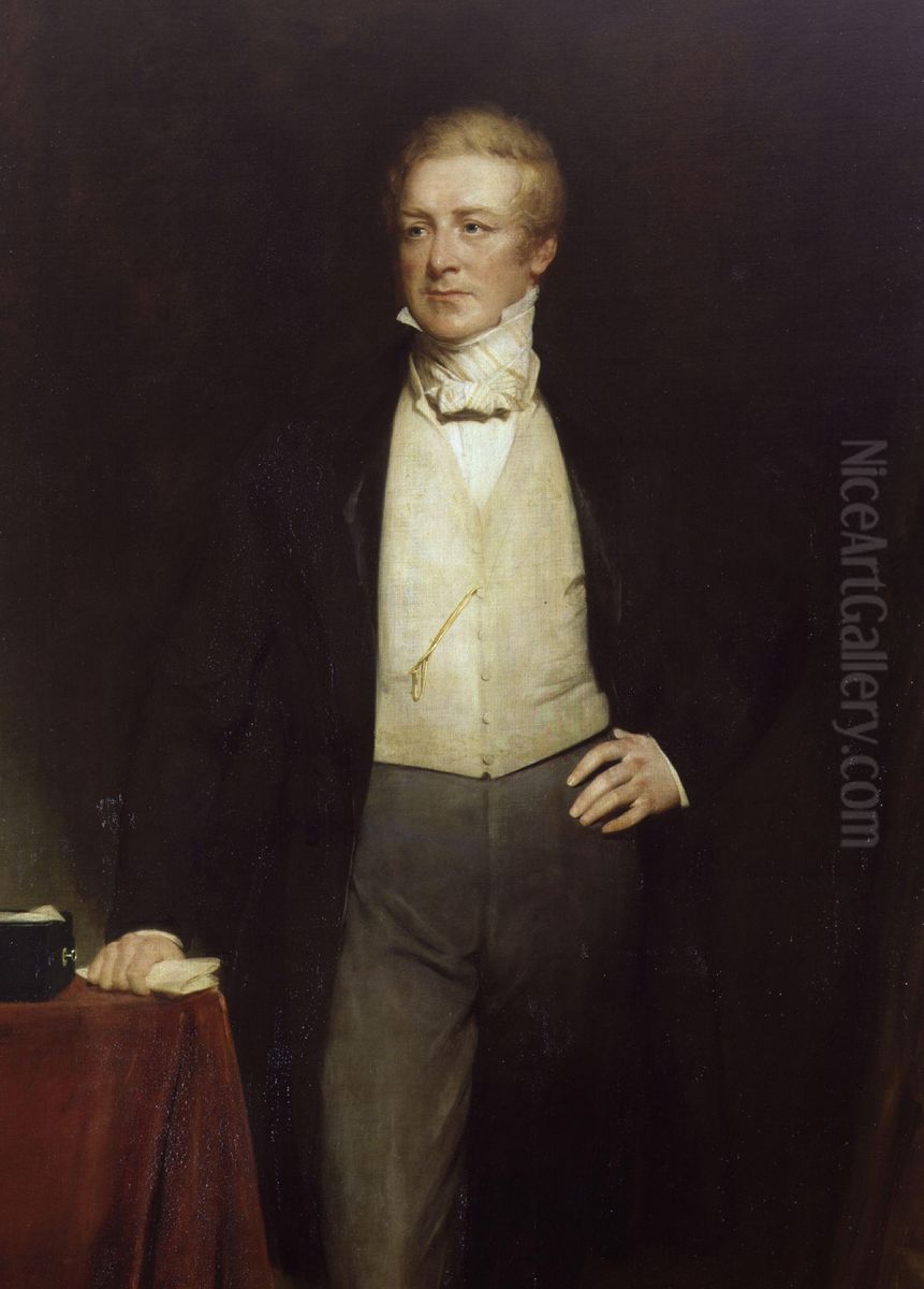 Portrait of Sir Robert Peel (1788-1850) Oil Painting by Henry William Pickersgill