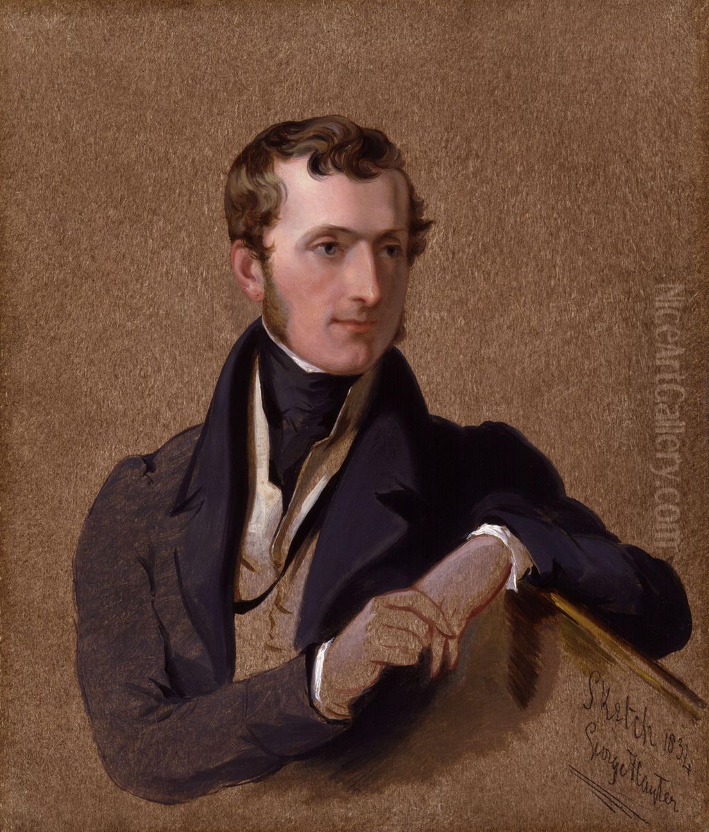 Philip Stanhope, 5th Earl Stanhope Oil Painting by George Hayter
