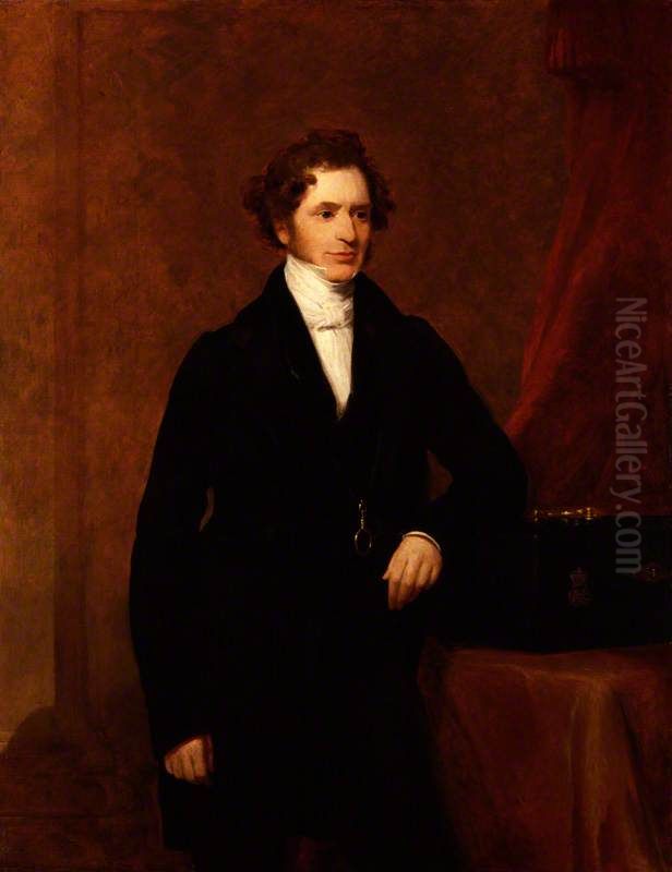 Edward Stanley, 14th Earl of Derby Oil Painting by Frederick Richard Say
