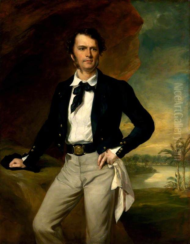 Sir James Brooke Oil Painting by Francis Grant