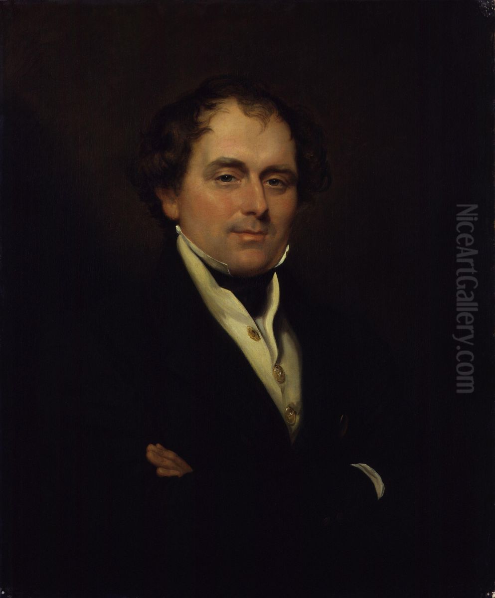 Thomas Waghorn (engraved c.1847) Oil Painting by George Hayter