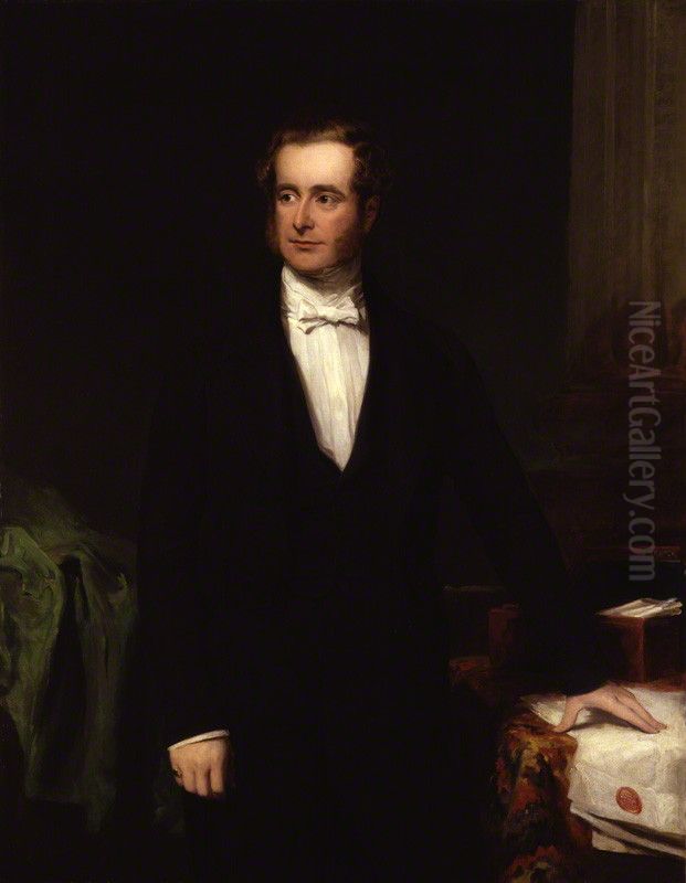 Henry Pelham Fiennes Pelham-Clinton, 5th Duke of Newcastle-under-Lyne Oil Painting by Frederick Richard Say