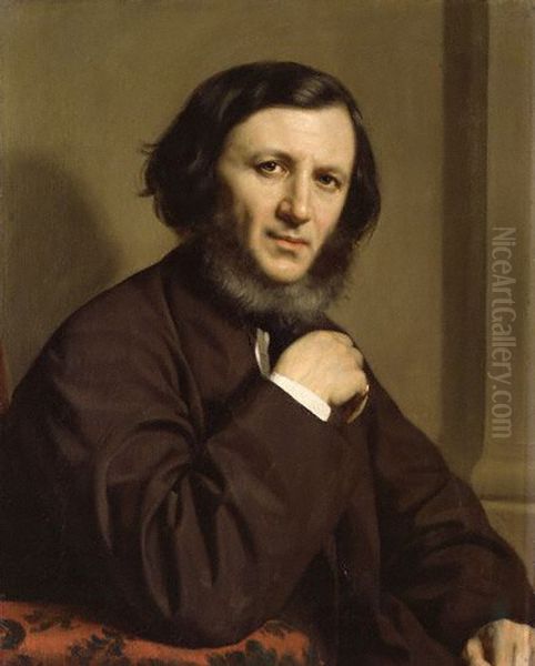 Robert Browning Oil Painting by Michele Gordigiani