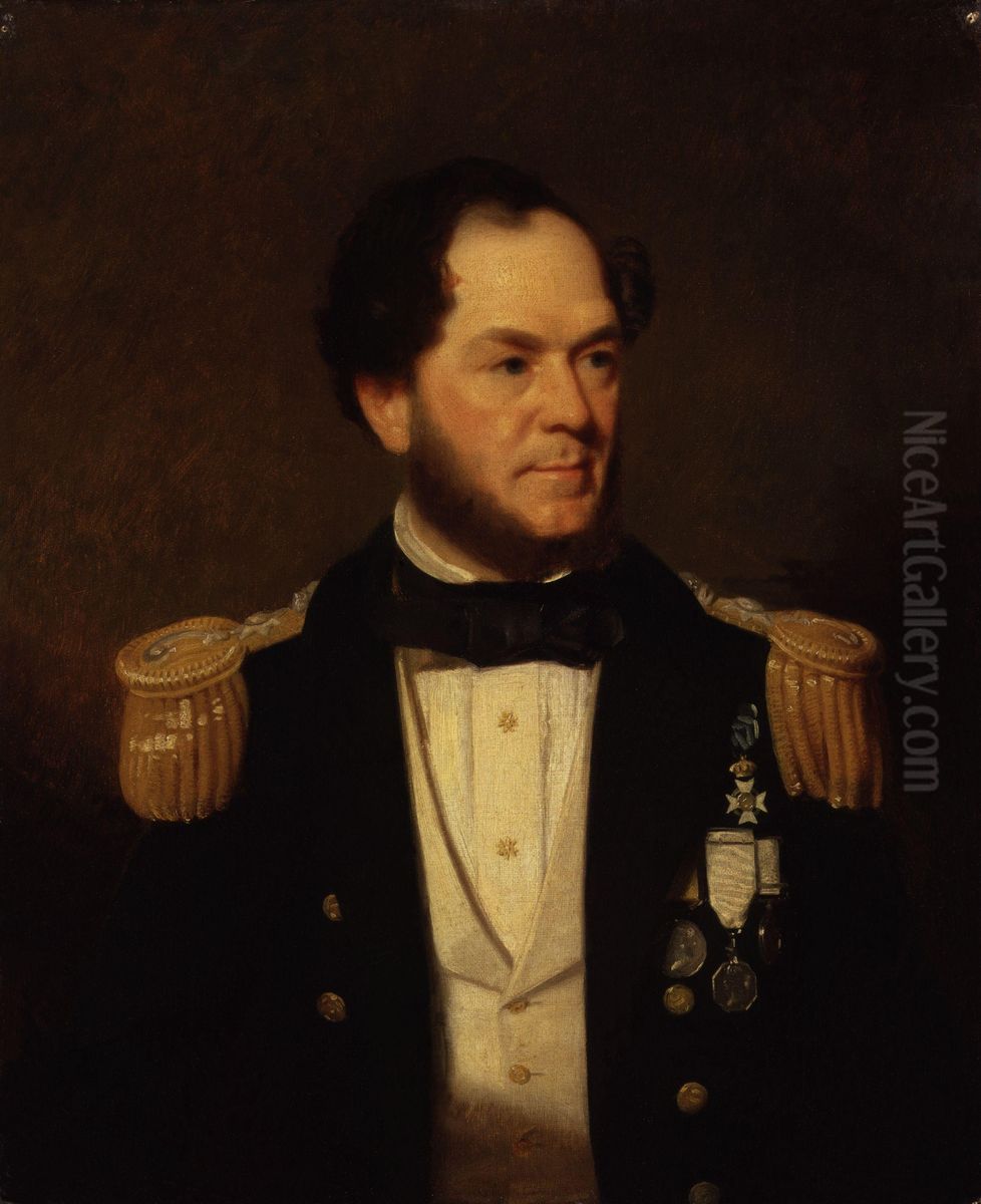 Sir Erasmus Ommanney Oil Painting by Pearce, Stephen