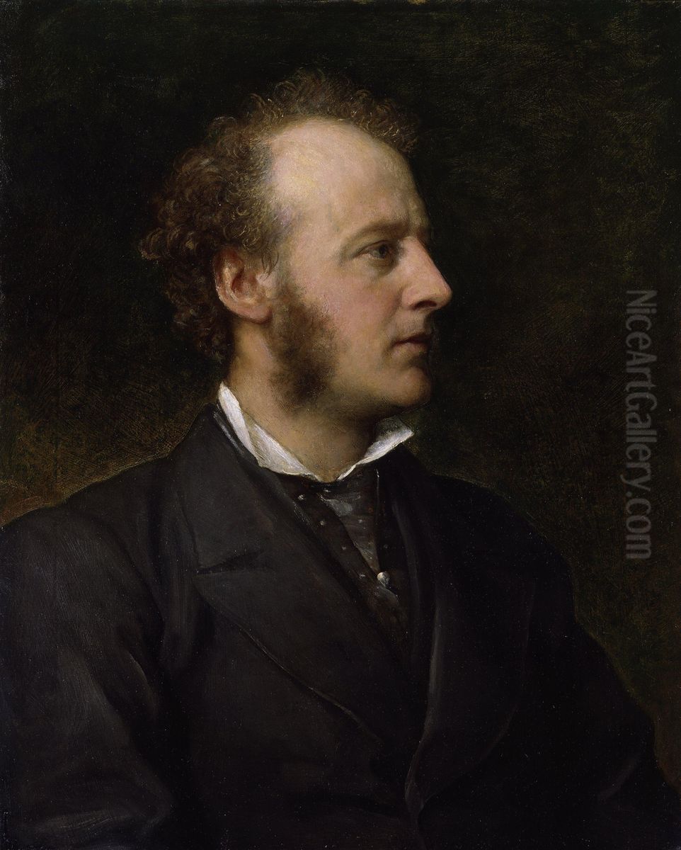 Sir John Everett Millais, 1st Bt Oil Painting by George Frederic Watts
