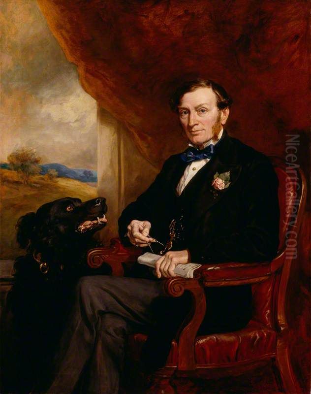 Sir Daniel Gooch, 1st Bt Oil Painting by Francis Grant