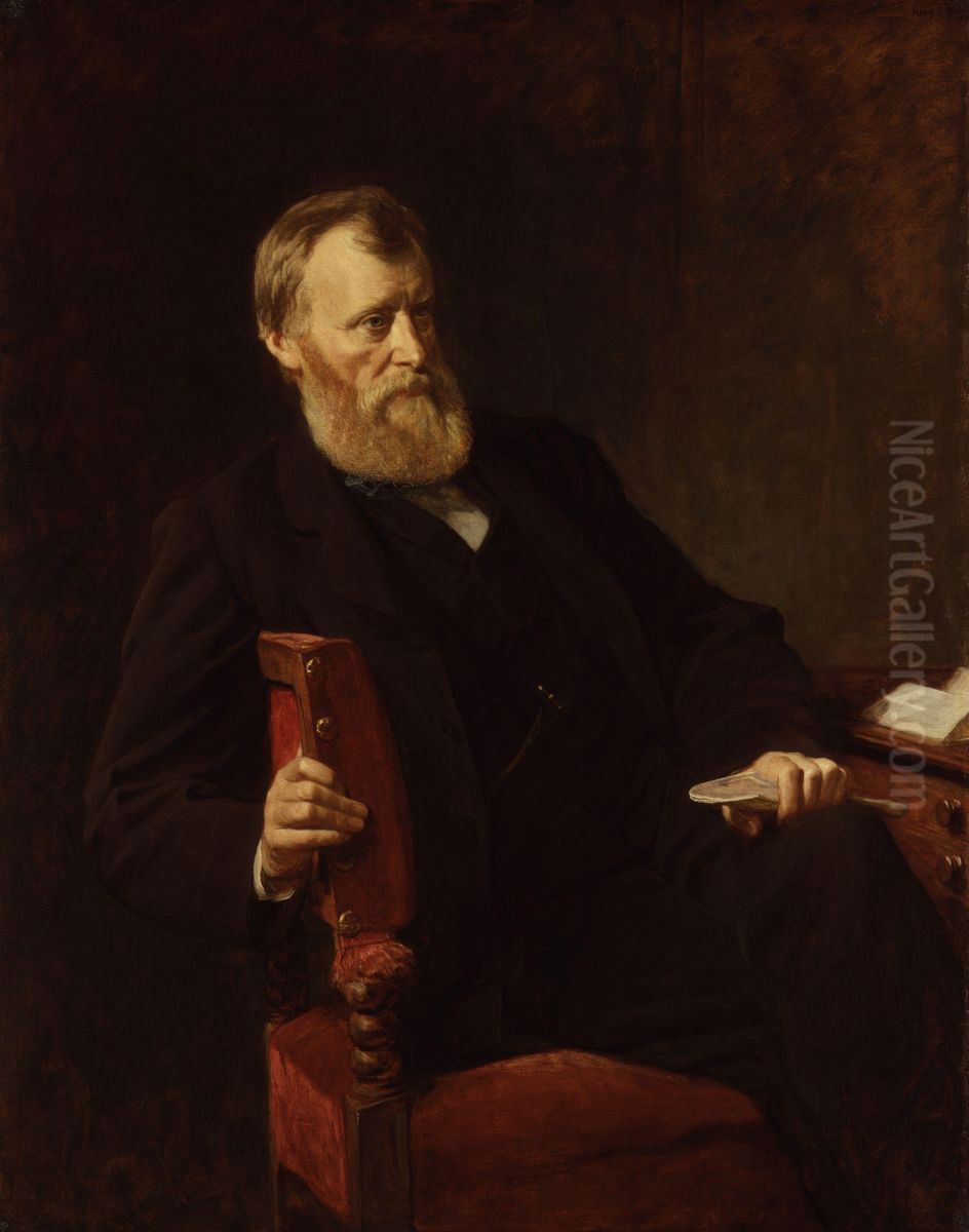 William Edward Forster Oil Painting by Henry Tanworth Wells