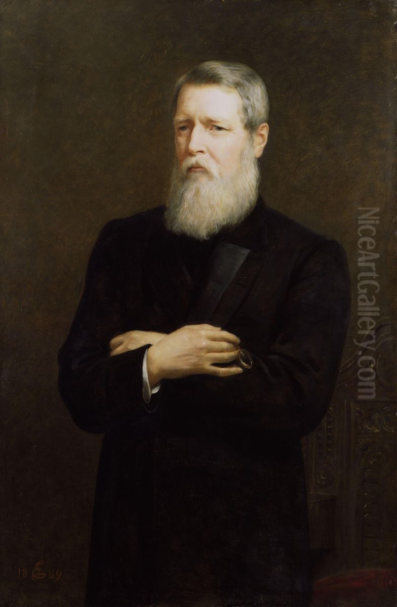 Stafford Henry Northcote, 1st Earl of Iddesleigh (replica of an original of c.1882 by the artist) Oil Painting by Edwin Longsden Long