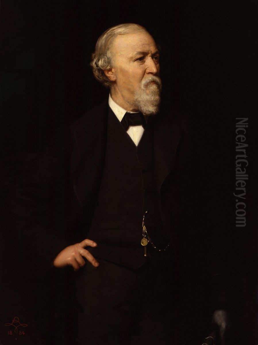 Robert Browning Oil Painting by Rudolf Lehmann