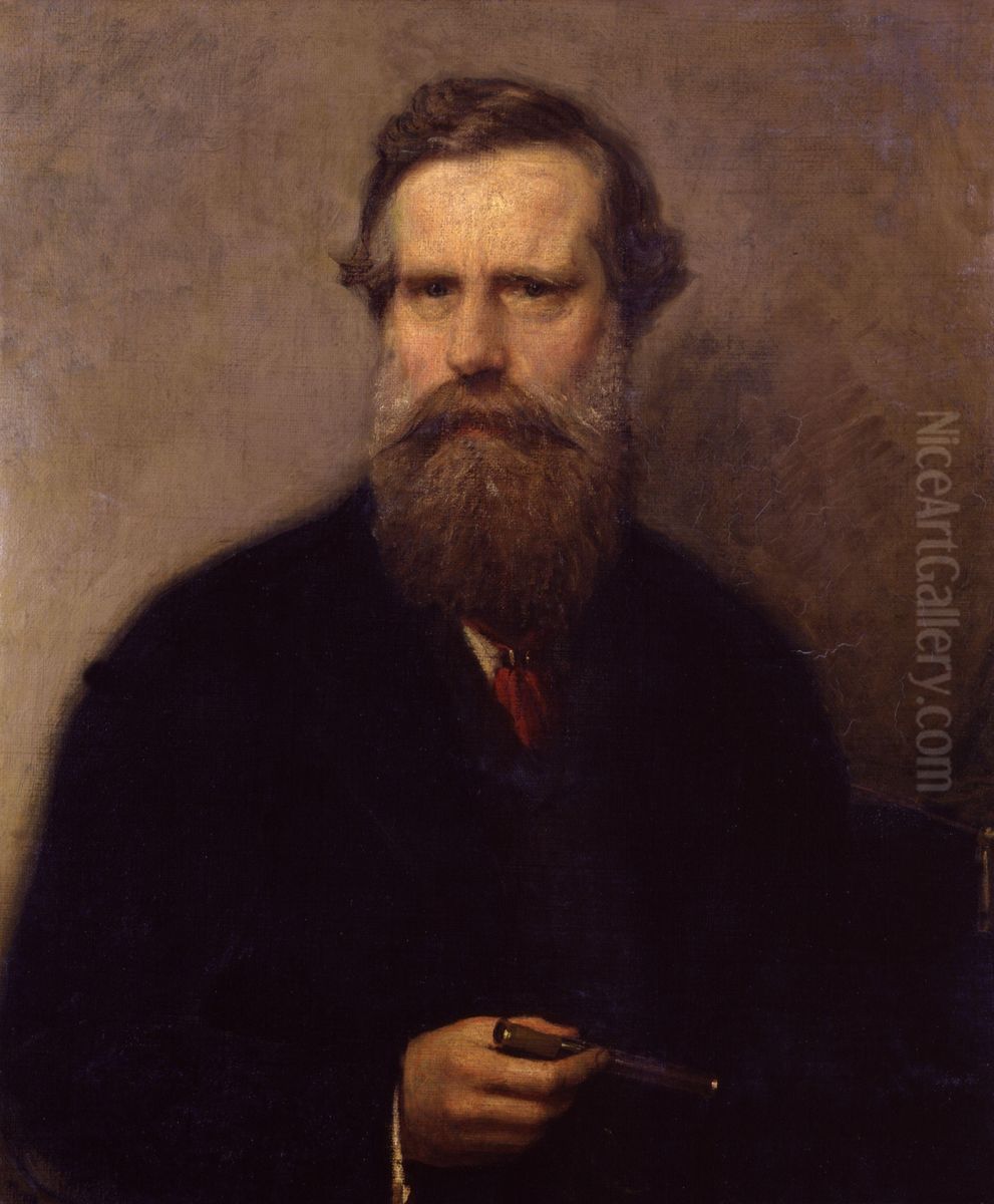 Sir William Crookes Oil Painting by Albert Ludovici, Sr.