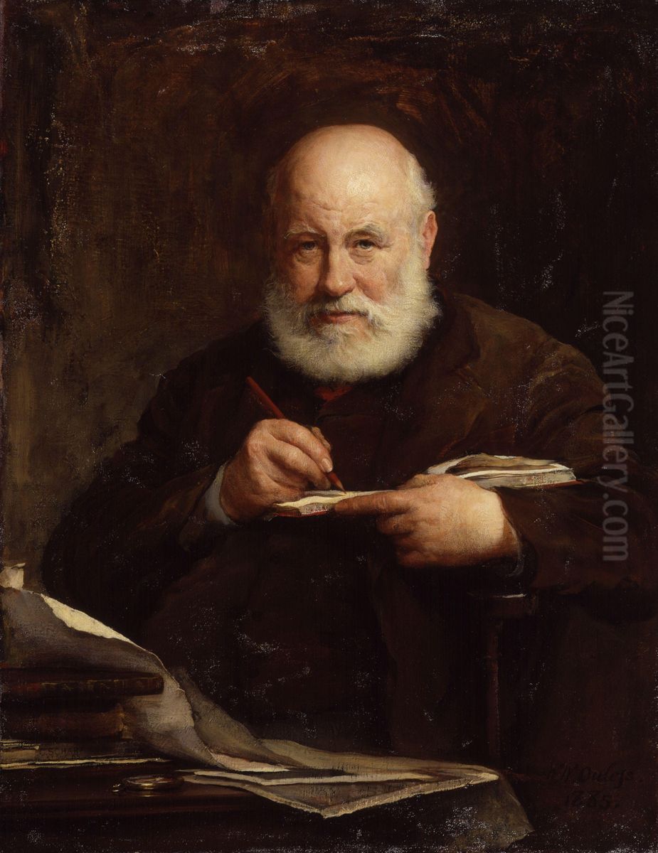 Sir George Scharf Oil Painting by Walter William Ouless
