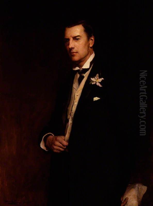 Joe Chamberlain Oil Painting by Francis Montague Holl