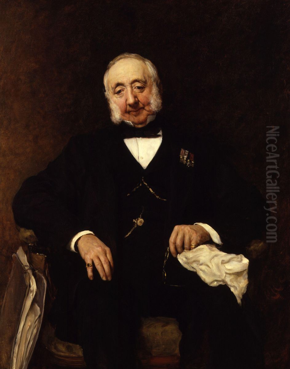 Thomas Hawksley Oil Painting by Hubert von Herkomer