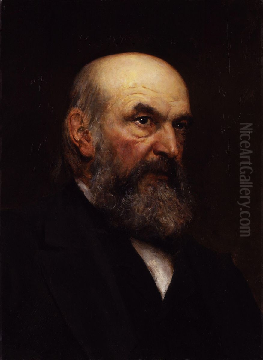 John Couch Adams Oil Painting by Hubert von Herkomer