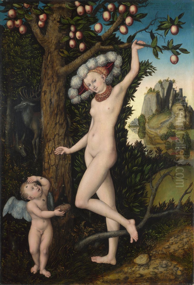 Cupid Complaining to Venus Oil Painting by Lucas Cranach the Elder