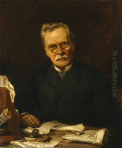 Hodgson Pratt Oil Painting by Felix Moscheles