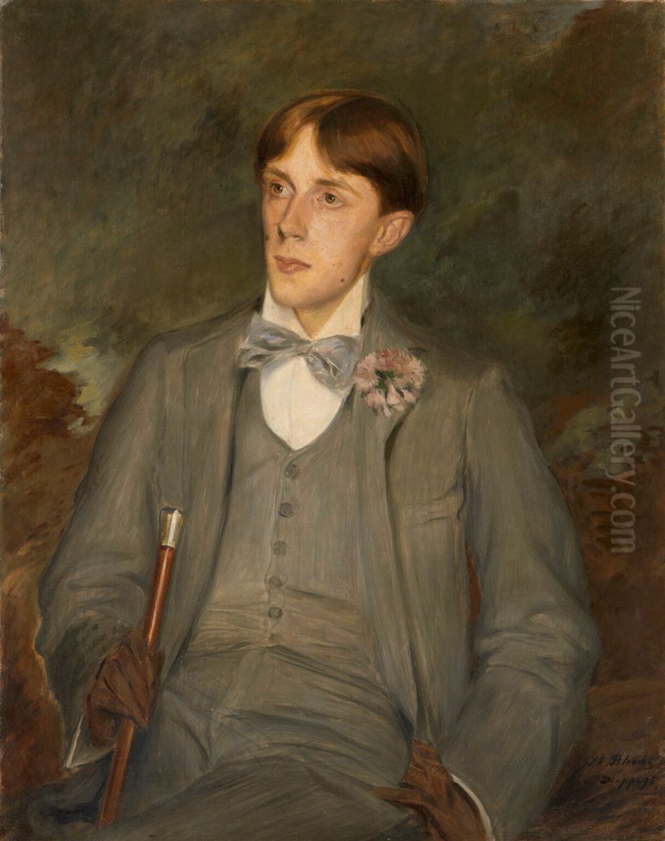 Aubrey Vincent Beardsley Oil Painting by Jacques-Emile Blanche