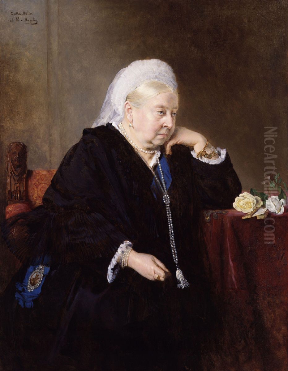 Queen Victoria Oil Painting by Bertha Muller