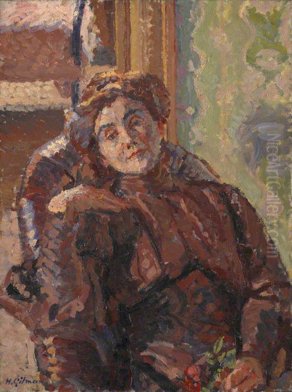 Stanislawa Bevan (nee de Karlowska) Oil Painting by Harold Gilman