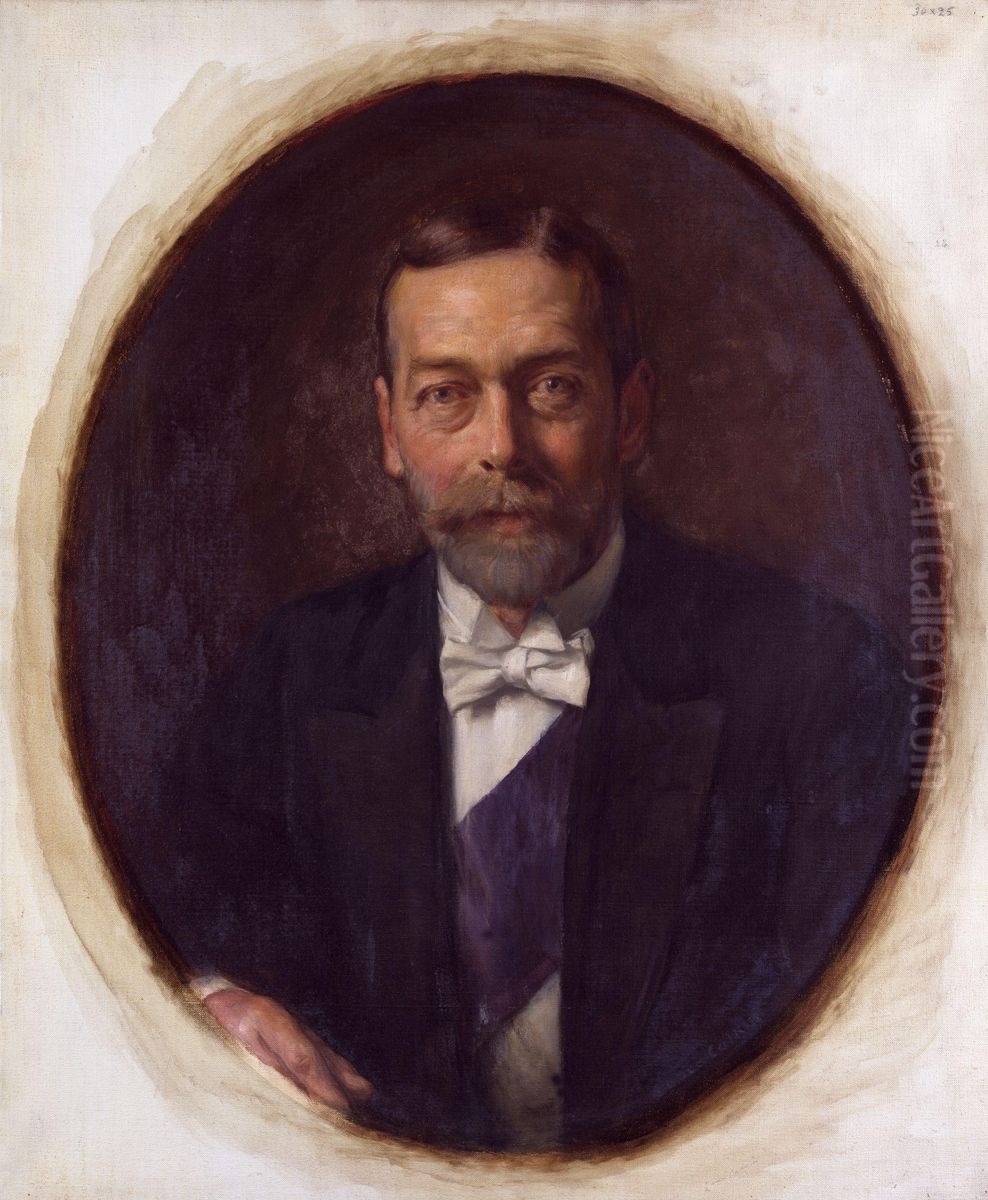 King George V Oil Painting by Lance Calkin