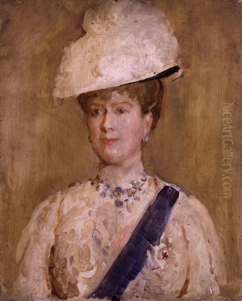 Queen Mary Oil Painting by Solomon Joseph Solomon