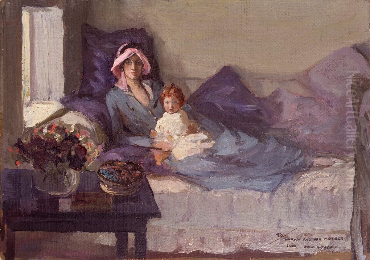 Clementine Ogilvy Spencer-Churchill, Baroness Spencer-Churchill; Sarah Churchill Oil Painting by John Lavery