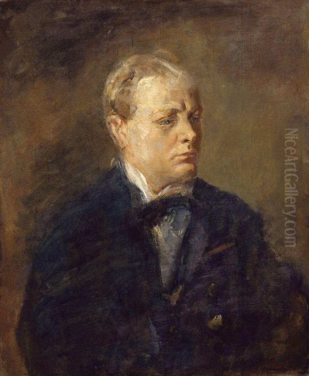 Sir Winston Leonard Spencer Churchill Oil Painting by Ambrose McEvoy