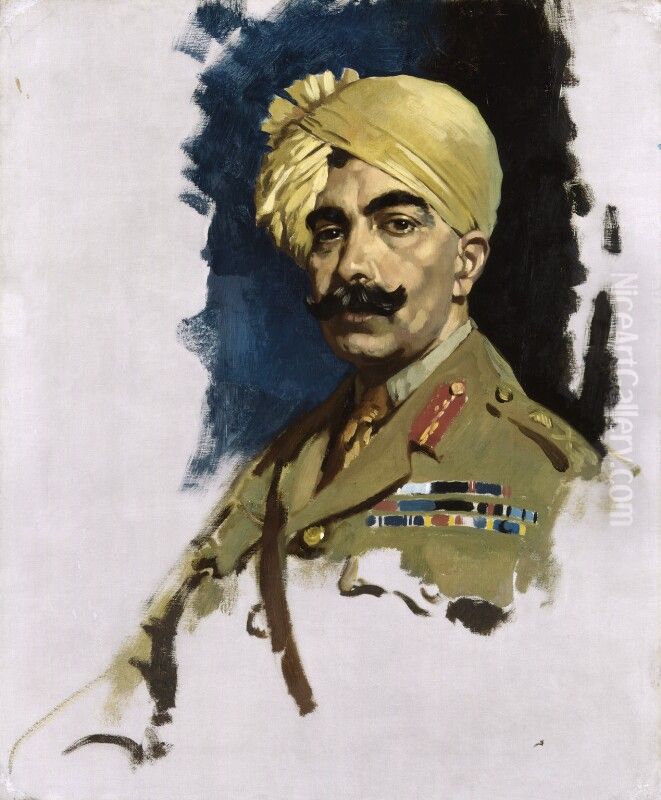 Ganga Singh, Maharaja of Bikaner Oil Painting by William Orpen