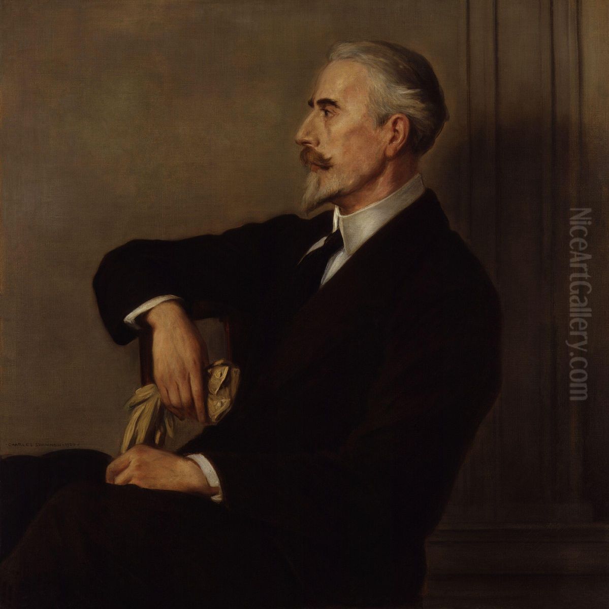 Henry Wickham Steed Oil Painting by Charles Haslewood Shannon