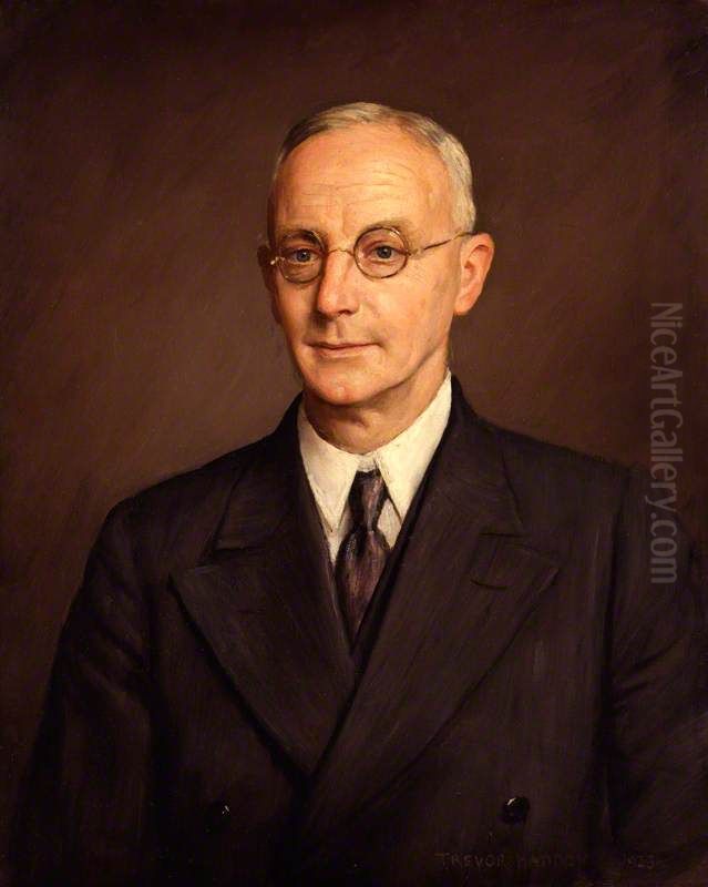 Sir Edmund Taylor Whittaker (1873-1956) Oil Painting by Arthur Trevor Haddon