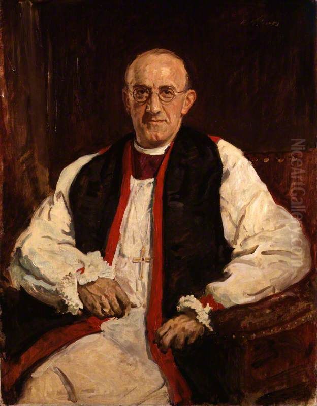 Geoffrey Francis Fisher, Baron Fisher of Lambeth Oil Painting by Reginald Grenville Eves