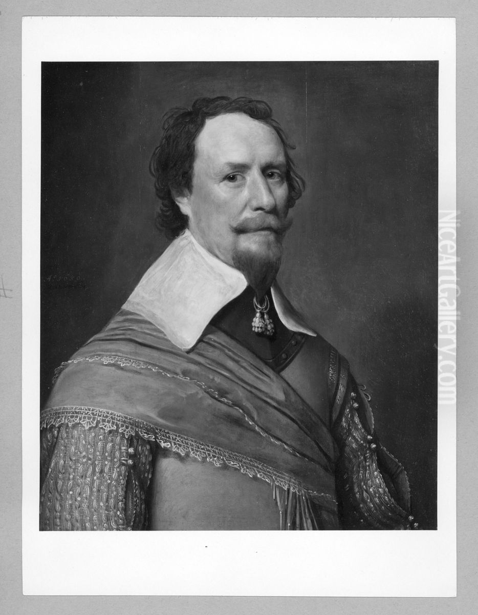 Portrait of a man, probably Willem Pijnsen van der Aa (died1637) Oil Painting by Michiel Jansz. van Mierevelt