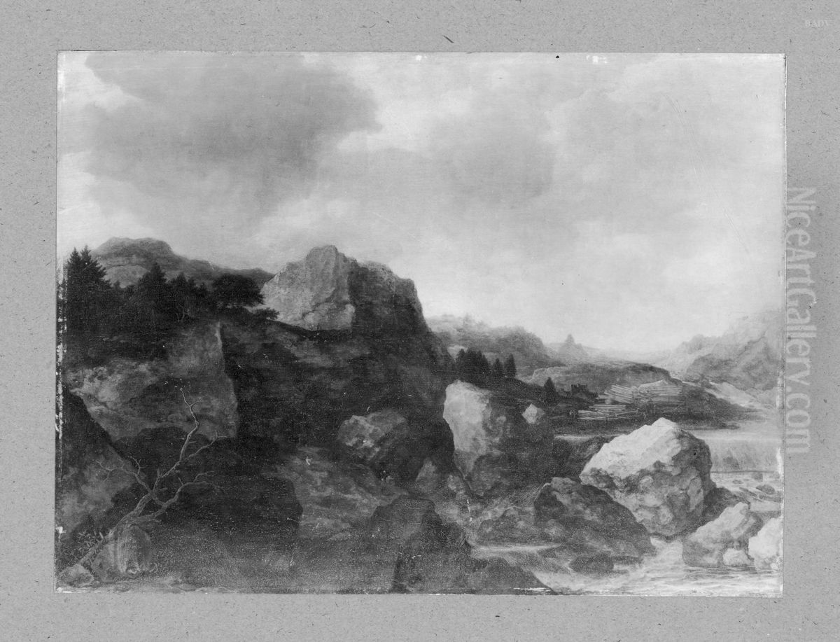 Zweeds landschap Oil Painting by Allaert van Everdingen