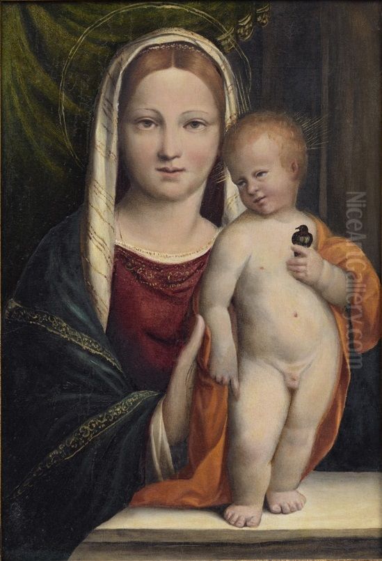 Madonna met kind Oil Painting by Benvenuto Tisi