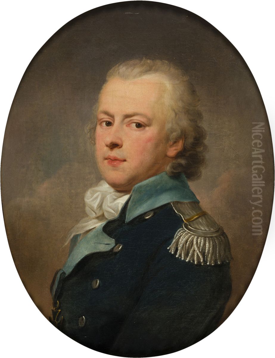 Portrait of an officer Oil Painting by Johann Friedrich August Tischbein