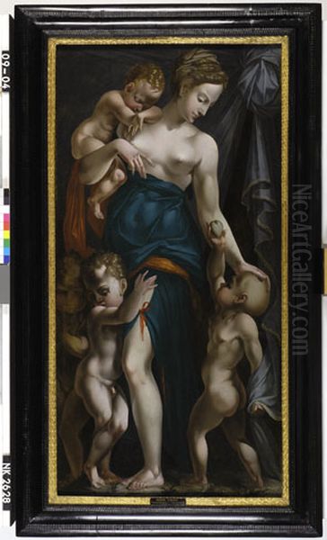 Caritas Oil Painting by Francesco Primaticcio