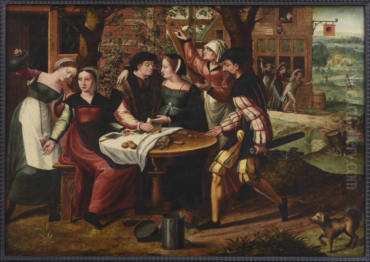 De verloren zoon Oil Painting by Master Of The Prodigal Son