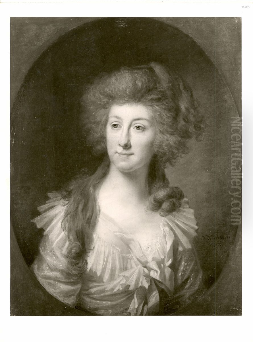 Portrait of a lady 1787 Oil Painting by Johann Friedrich August Tischbein