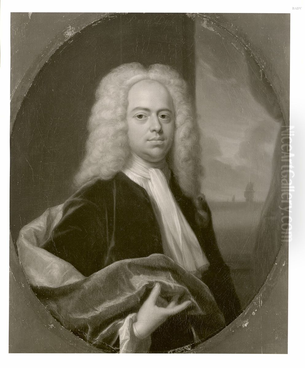 portrait of S.Radermacher 1729 Oil Painting by Philip van Dijk