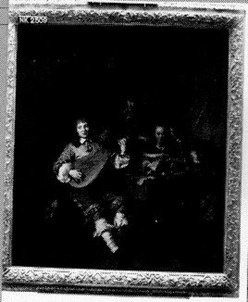 Musicerend gezelschap Oil Painting by Gerbrand Van Den Eeckhout
