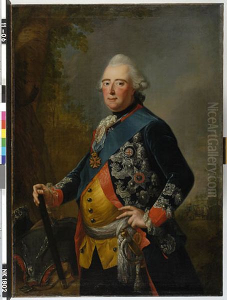 Friedrich II (1720-1785), Graaf van Hessen-Kassel Oil Painting by Johann Heinrich Tischbein