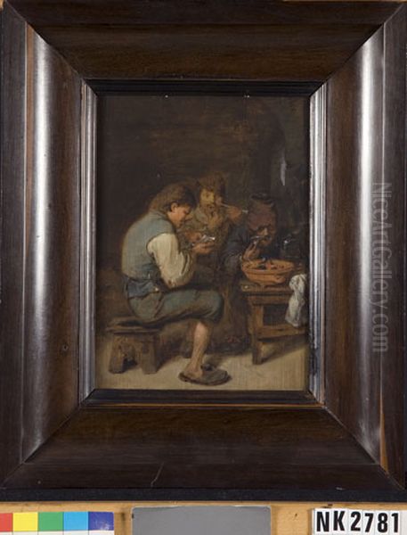 Drie boeren in herberg Oil Painting by Joos van Craesbeeck