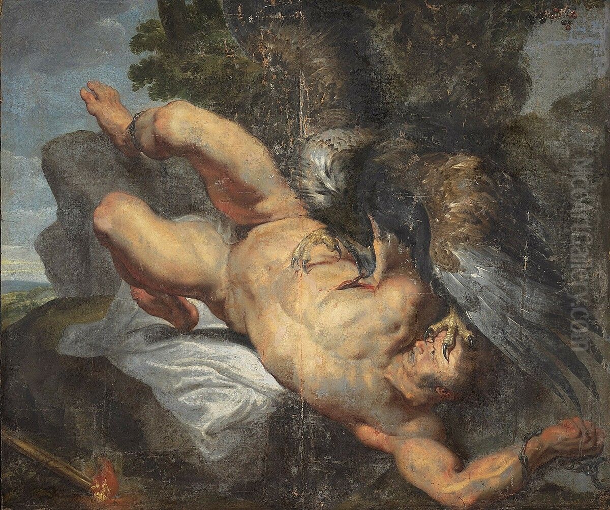 Prometheus bound Oil Painting by (studio of) Rubens, Peter Paul
