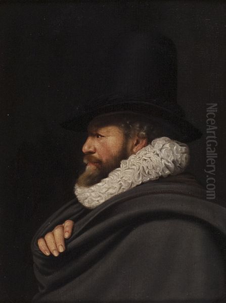 Portrait of Hendrick de Keyser Oil Painting by Thomas De Keyser