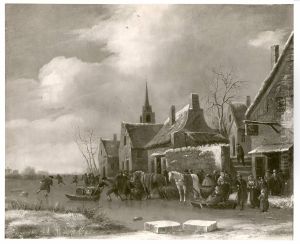 IJstafereel aan de rand van een dorp IJstafereel aan de rand van een dorp