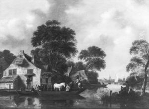 River view with ferry