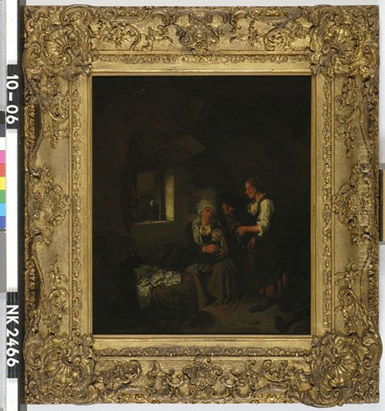 Boereninterieur Oil Painting by Cornelis Pietersz Bega