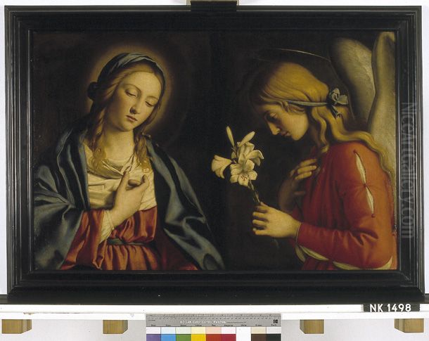 The Annunciation Oil Painting by Giovanni Battista Salvi da Sassoferrato