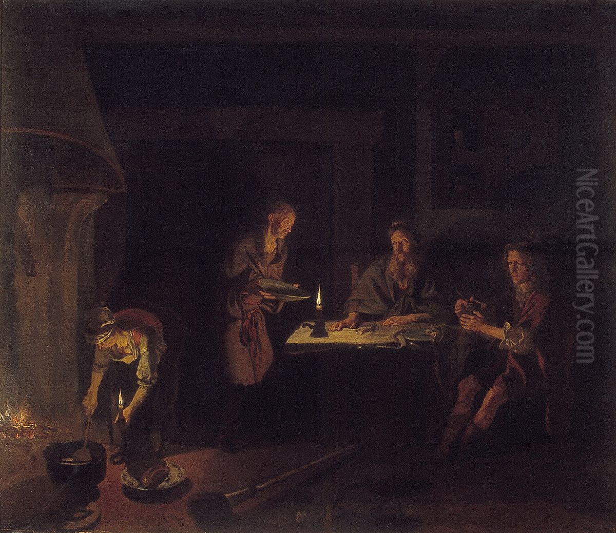 Philemon and Baucis Oil Painting by Emanuel de Witte