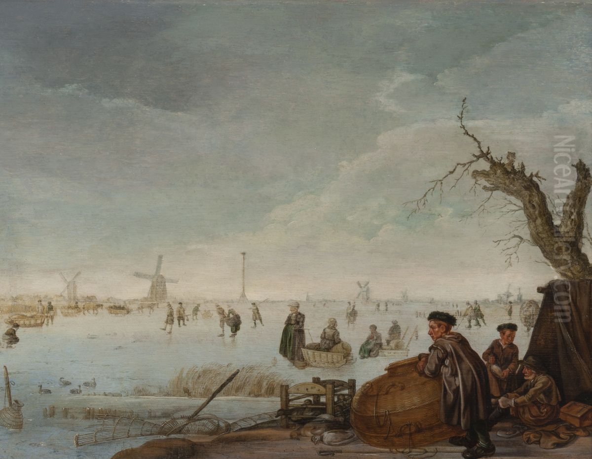 Winterlandschap Oil Painting by Arent Arentsz